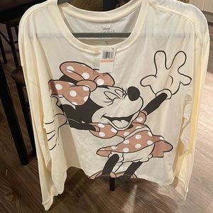 NWT Rose Gold and Cream Minnie Mouse Shirt